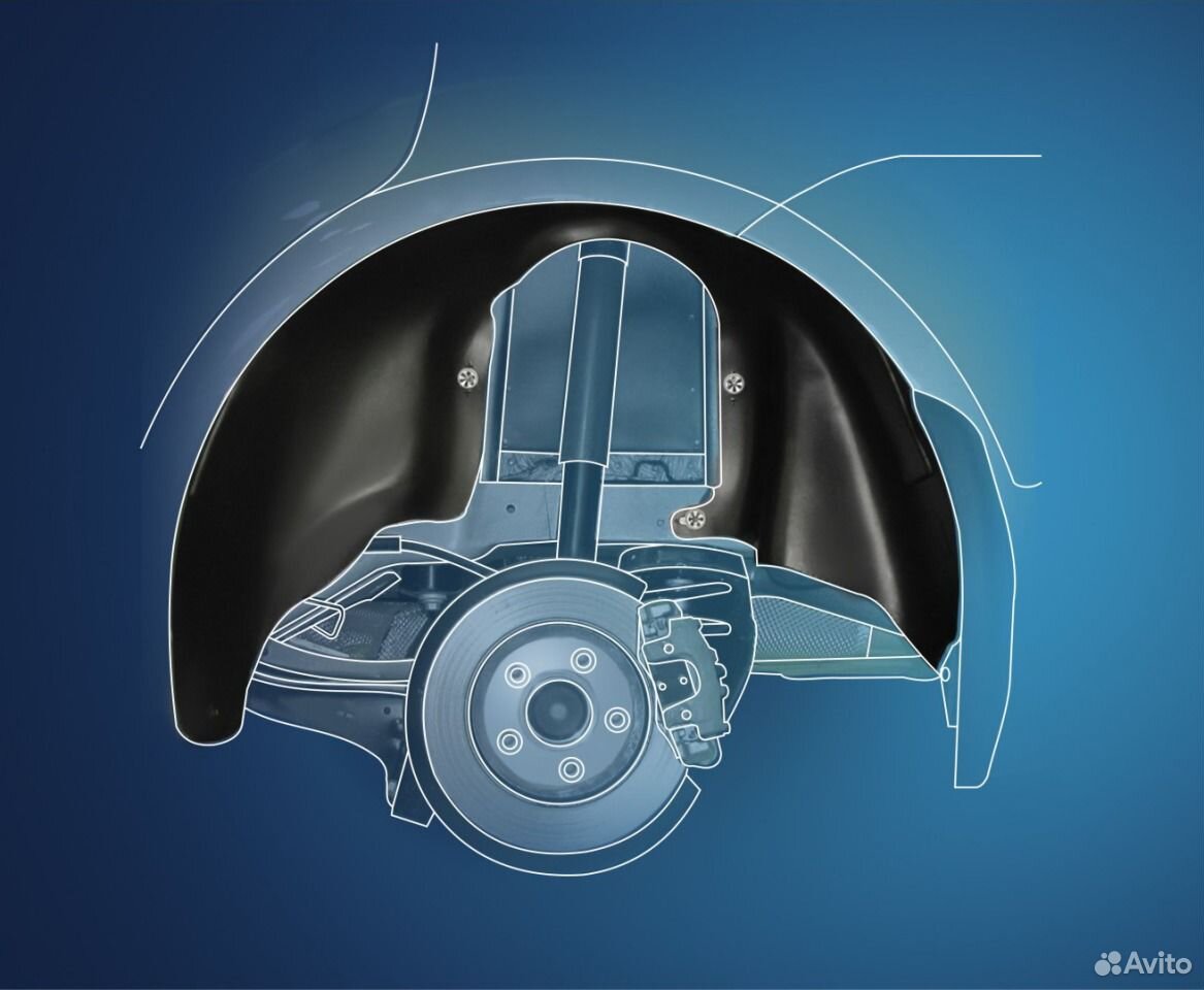 Подкрылки передние и задние на Hyundai Solaris I