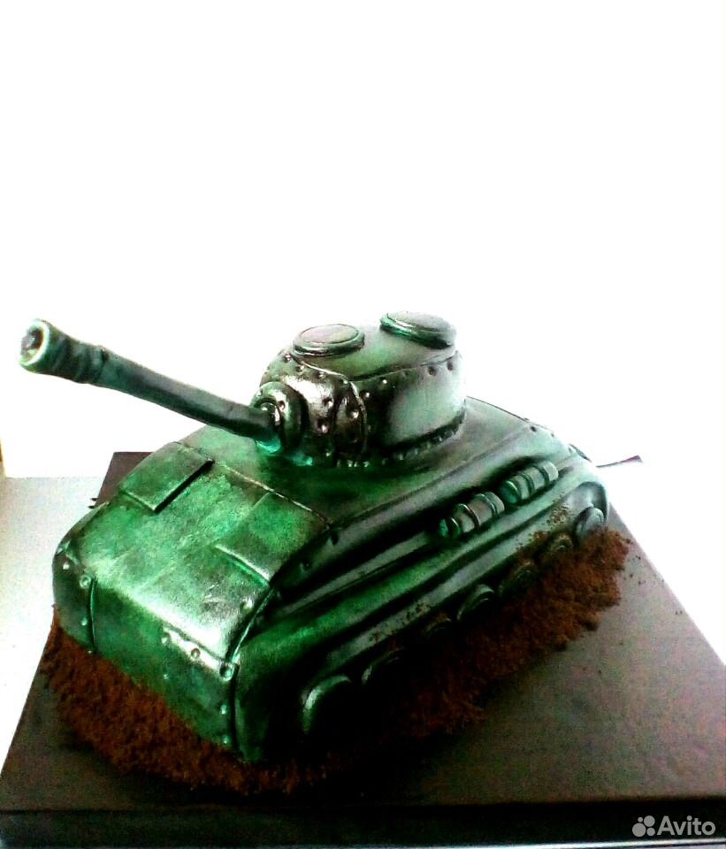 Торт для мальчика мужчин танк купить на Зозу.ру - фотография № 1