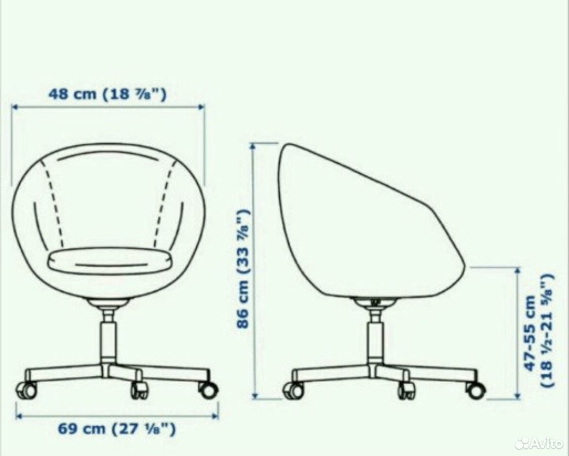 кресло на колесиках икеа скрувста
