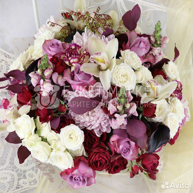 Букет из роз, орхидей И калл купить на Зозу.ру - фотография № 3