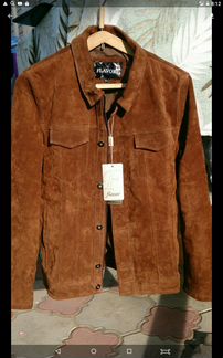 Новая мужская куртка, натуральная замша, размер 44