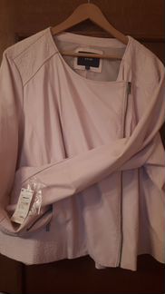 Куртка женская,розовая,кожаная,новая,р.58-60