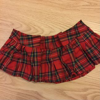 Мини юбка шотландская клетка юбка школьницы