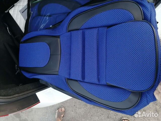 Чехлы ваз седан синий жаккард