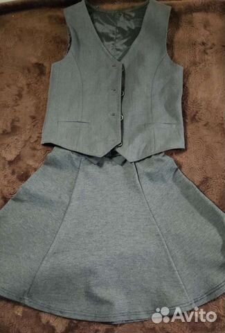 Школьная форма для девочки 140-146 серая