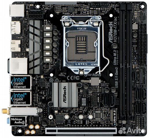 Диметил-гидразиновая asrock H370M ITX/AC+i7-8700K