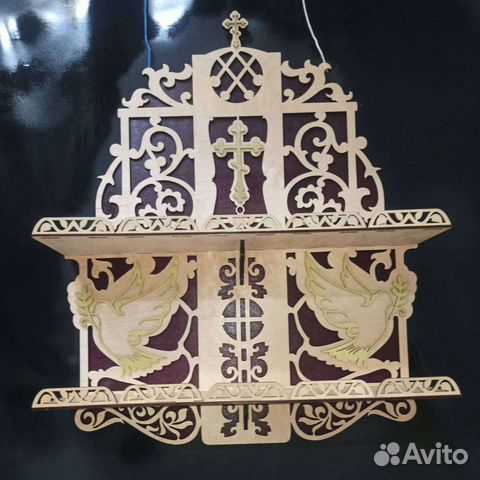 Иконостас полочка для икон прямая