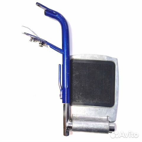 Подножка металлическая инвалидной коляски синяя