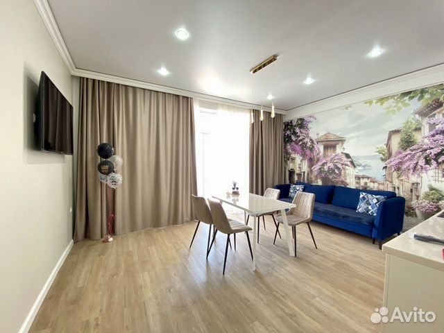 

1-к. квартира, 62,3 м², 2 кровати