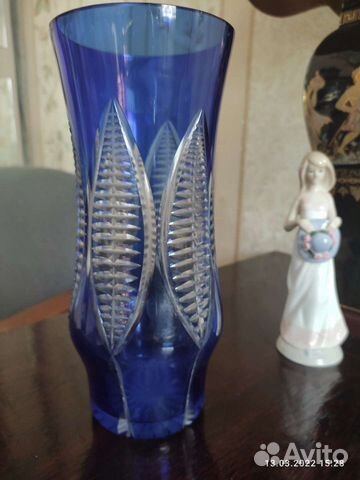 Ваза для цветов хрустальная СССР