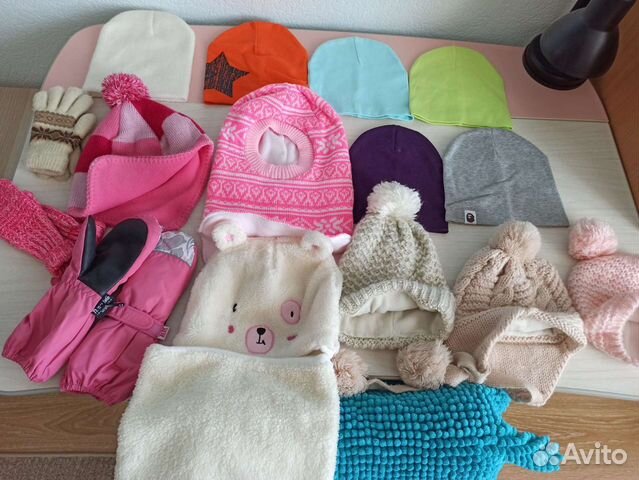 Шапки и перчатки на 3-7 лет
