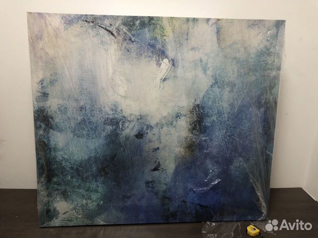 Большая абстрактная картина на холсте