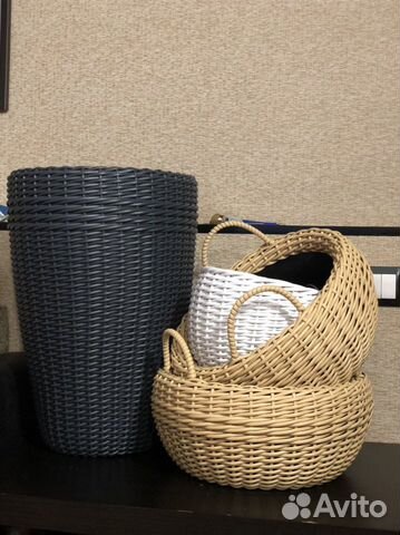 Корзина плетеная из ротанга