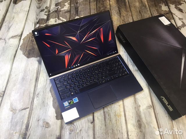Игровой ноутбук asus ZenBook IPS, GTX150Ti, i5-8x