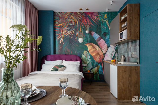 

Квартира-студия, 30 м², 2 кровати