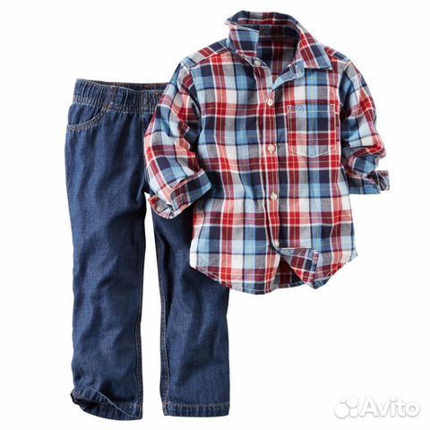 Костюм (джинсы+ рубашка) carters 12 мес Америка Костюм (джинсы+ рубашка) carters 12 мес Америка