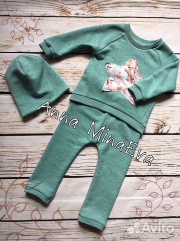 Новый Детский костюм из мягкого трикотажа 