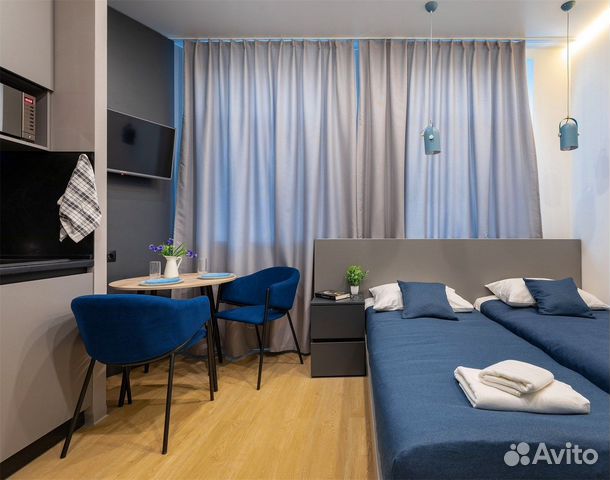 

Квартира-студия в апарт-отеле, 18 м², 2 кровати