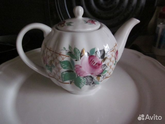 Чайник лфз, фарфор СССР, винтаж