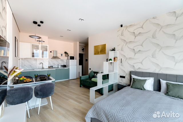 

Квартира-студия, 35 м², 2 кровати