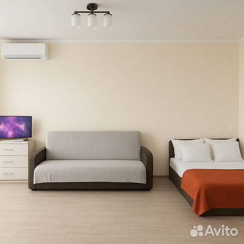 

Квартира-студия, 38 м², 2 кровати