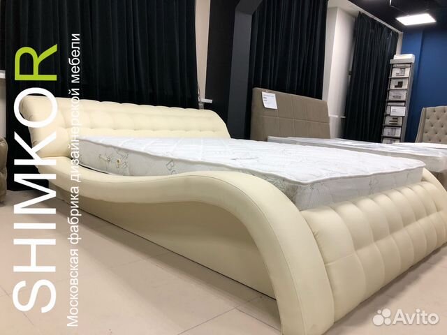 Кровать двухспальная «Бэнтли» 160х200 нежный беж Кровать двухспальная «Бэнтли» 160х200 нежный беж