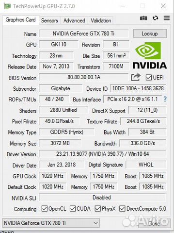 Gigabyte geforce gtx 780 ti