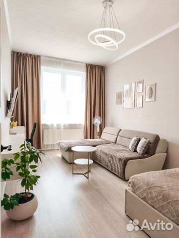 

1-к. квартира, 38 м², 2 кровати
