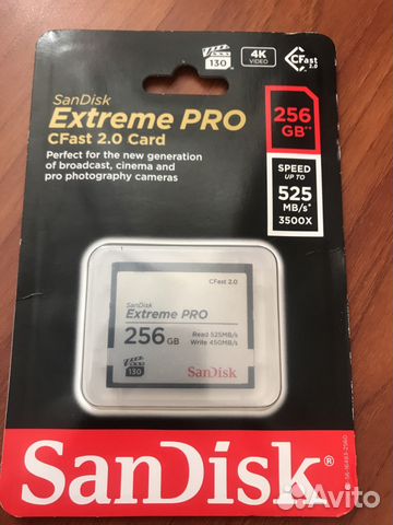 Карта памяти Sandisk 256Gb CFast 2.0 525 Карта памяти Sandisk 256Gb CFast 2.0 525