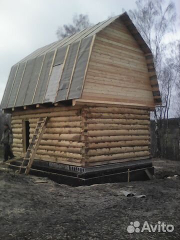 Баня 4х5 м с мансардной крышей. Доставка, сборка Баня 4х5 м с мансардной крышей. Доставка, сборка