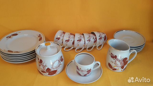 Кофейный фарфоровый сервиз Вербилки новый Кофейный фарфоровый сервиз Вербилки новый