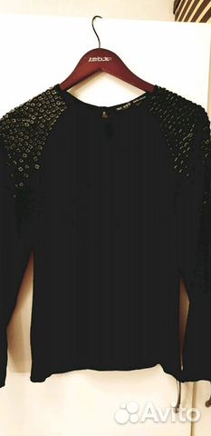 Кофта с кожанными деталями