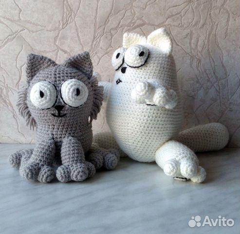 Кот Саймона с Котёнком вязаные