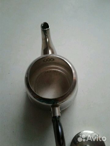 Заварочный чайник новый никелированный