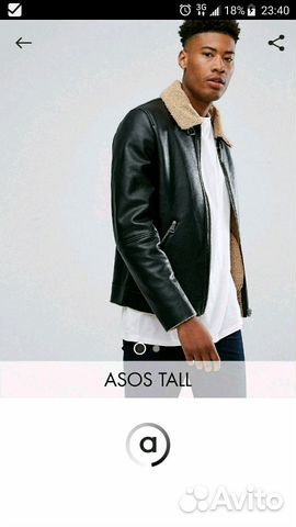 Тренч мужской кожаная куртка ASOS Тренч мужской кожаная куртка ASOS