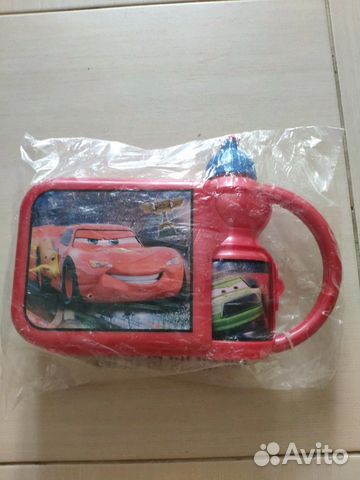 Контейнер для бутербродов и бутылка для воды Тачки Контейнер для бутербродов и бутылка для воды Тачки