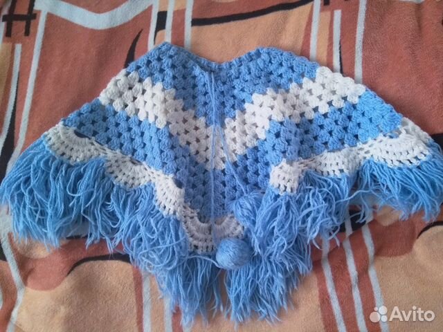 Накидка (пончо) детская, ручная работа Накидка (пончо) детская, ручная работа