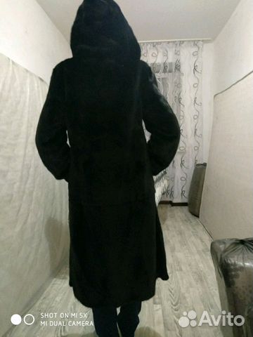 Шуба норковая, чёрный бриллиант, размер 44-46,в от