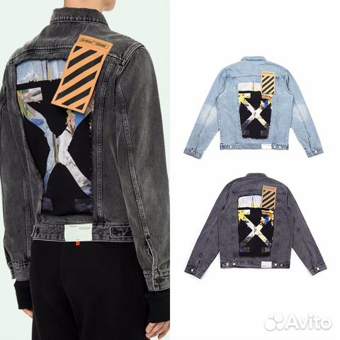 Джинсовая хлопковая куртка Off-White Офф-Вайт черн