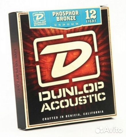Струны 12-54 Dunlop DAP1254 Phosphor bronze Струны 12-54 Dunlop DAP1254 Phosphor bronze