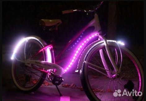 Светодиодная лента на велосипед цветная RGB