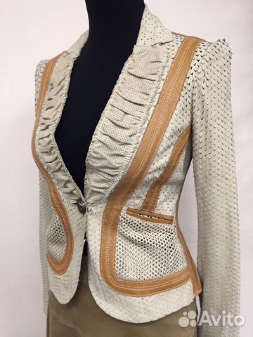 Новый кожаный жакет Roberto Cavalli S Новый кожаный жакет Roberto Cavalli S