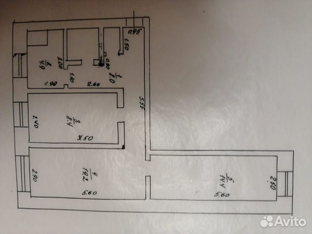 3-к квартира, 59 м², 2/2 эт.