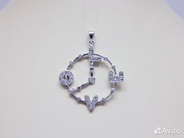 Серебряный кулон С цирконом 5,27 грамм