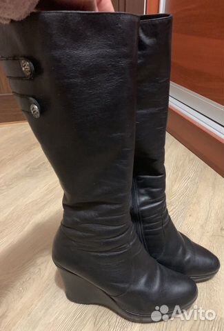 Сапоги женские зимние натуральная кожа натуральный