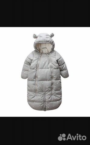 Новый, теплый, детский комбинезон-конверт H&M