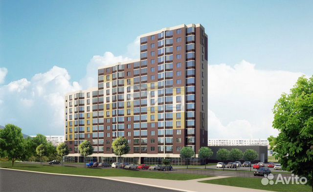 2-к квартира, 61.8 м², 15/16 эт.