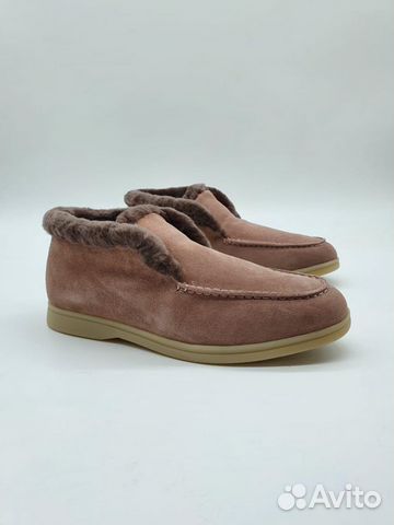 Лоферы женские с мехом зима Loro Piana Лоферы женские с мехом зима Loro Piana