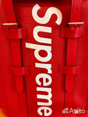 Рюкзак Louis Vuitton Supreme Красный LV Christophe