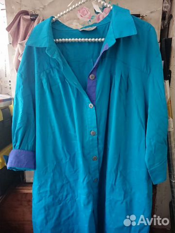 Платье-рубашка Ева коллекшн большой размер 60